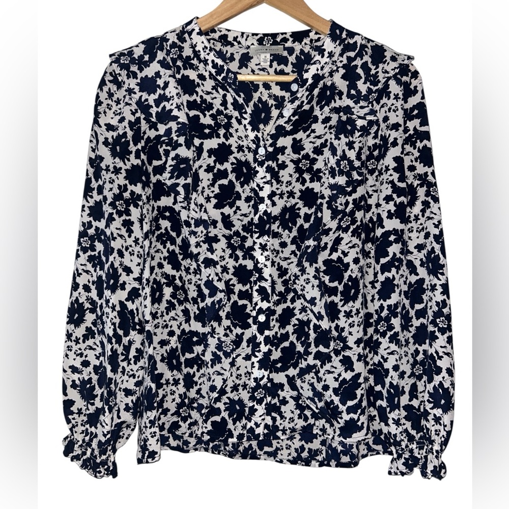 Lucky Brand Floral Boho Revival Button Down Blouse Women’s Medium Host Pick